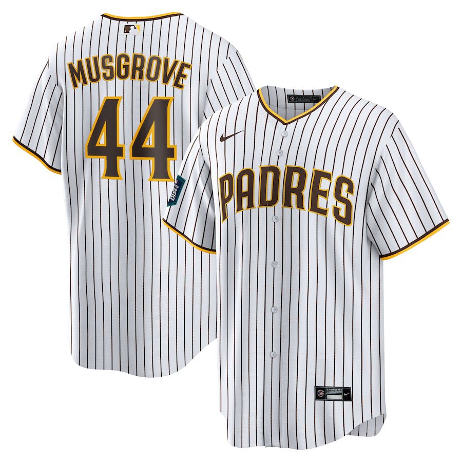 Men San Diego Padres #44 Joe Musgrove Nike White 2024 MLB World Tour Seoul Series Home Replica Player Jersey